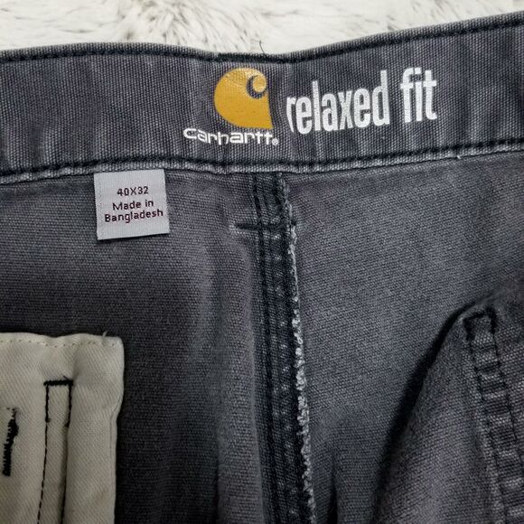 Carhartt Jeans Mens 40×32 Gray Relaxed Fit Medium Wash Denim - Picture 9 of 11